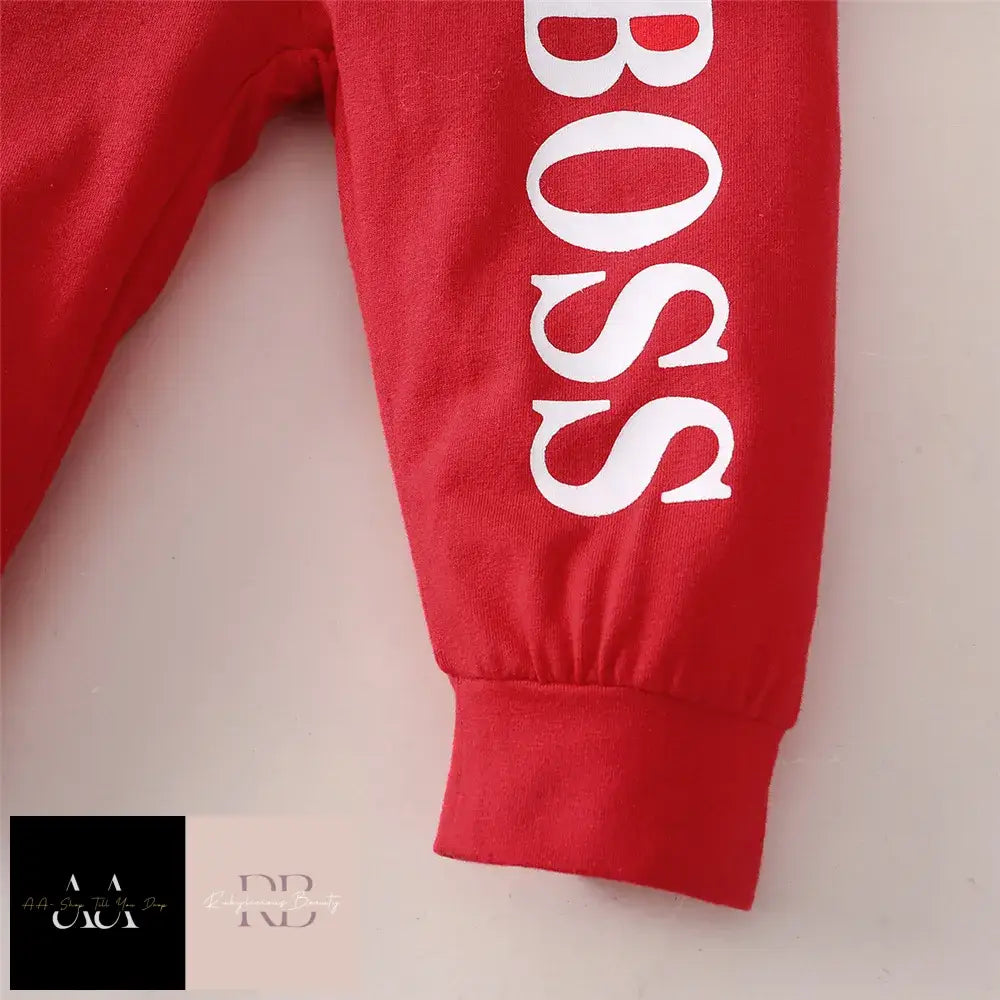 0-24 Months - Red Little Boss Clothing Set