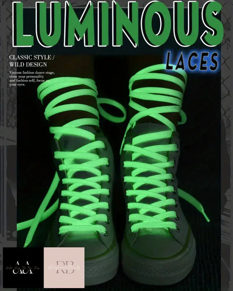 1 Pair Luminous Shoelaces - Choice Of Colour