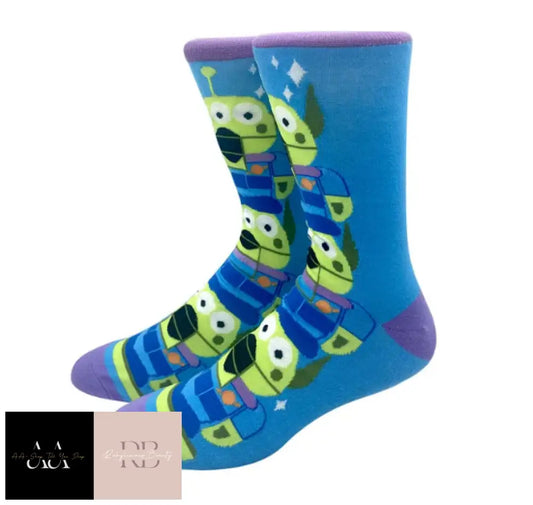 1 Pair Novelty Cartoon Socks - Aliens