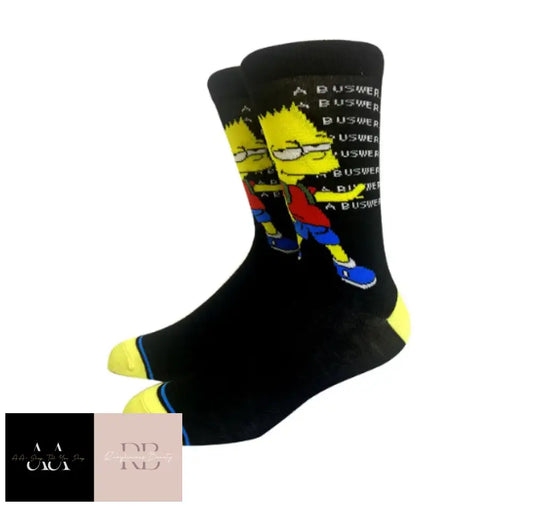 1 Pair Novelty Cartoon Socks - Bart Simpson