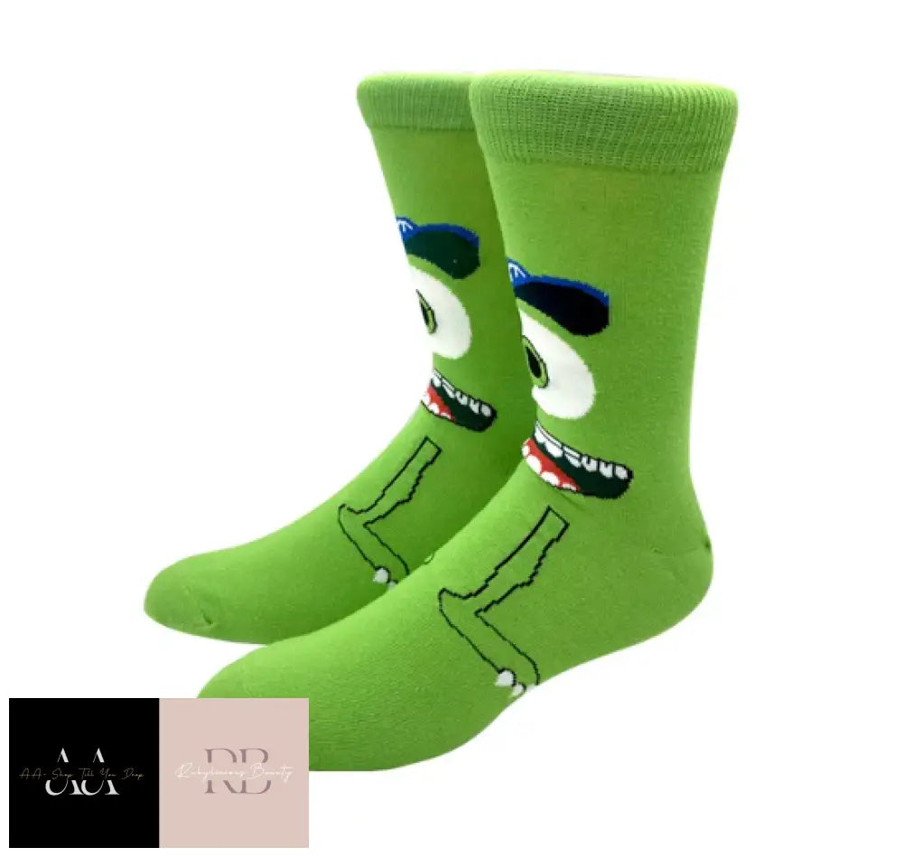 1 Pair Novelty Cartoon Socks - Plankton