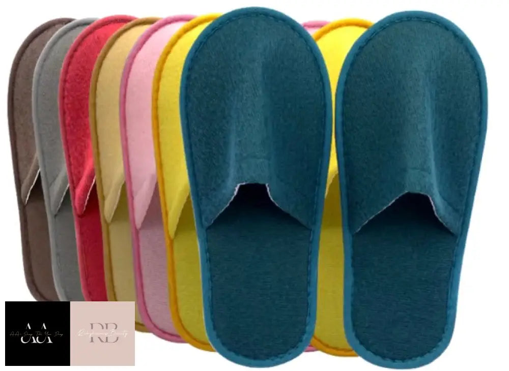 10 Pairs Luxurious Plush Slippers Women Men Travel Hotel Slides 38-43 (28Cm)