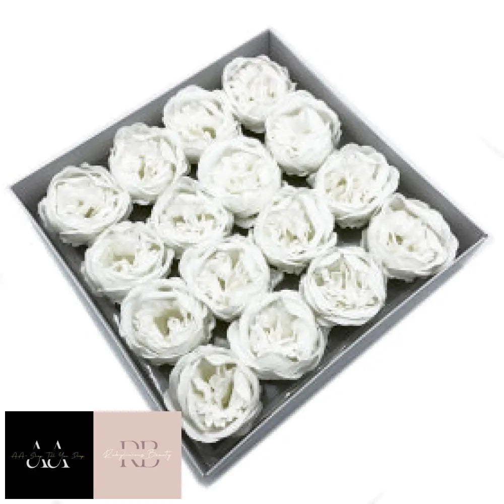 10X Craft Soap Flower - Ext Large Peony White