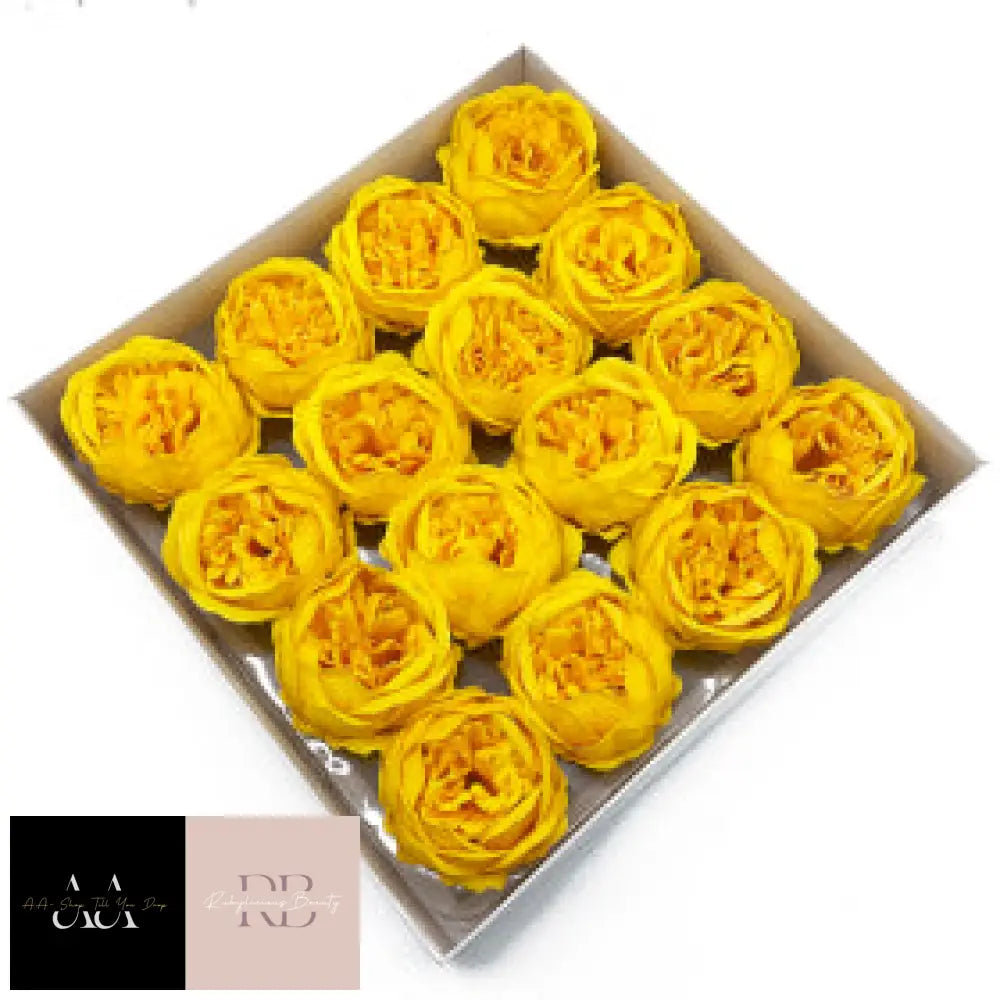 10X Craft Soap Flower - Ext Large Peony Yellow