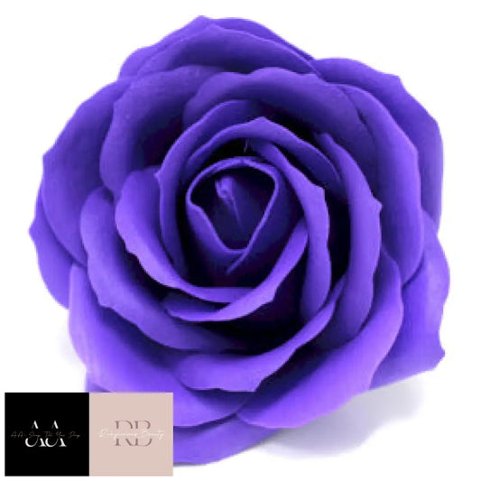 10X Craft Soap Flowers - Lrg Rose Violet