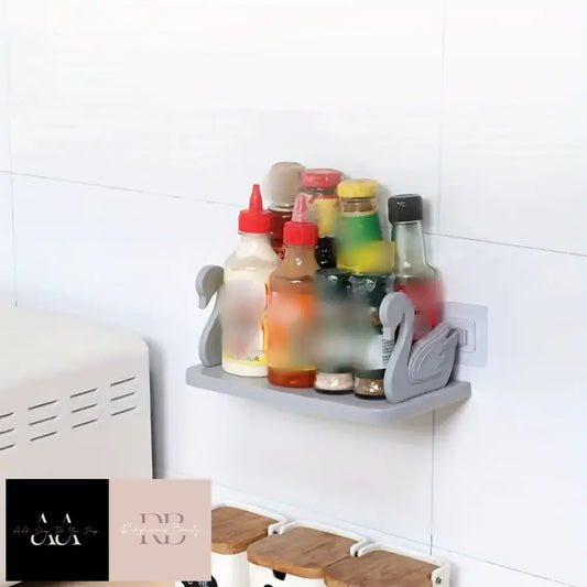 1Pc Wall Storage Rack - Swan Grey