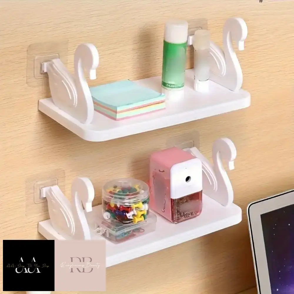 1Pc Wall Storage Rack - Swan White