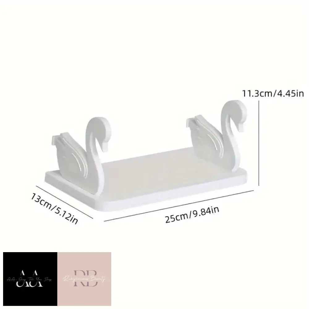 1Pc Wall Storage Rack - Swan White