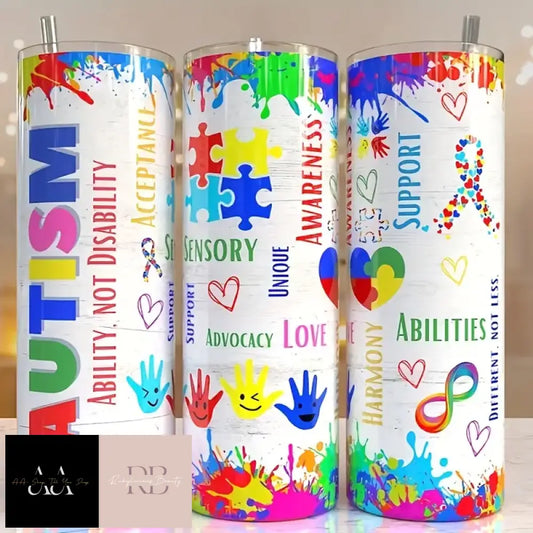 20Oz Stainless Steel Tumbler - Autism