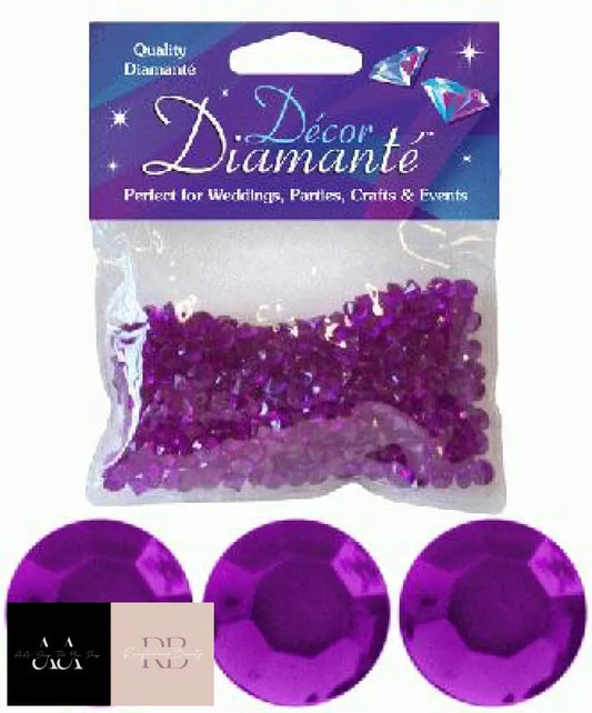28G Of Amethyst Purple Diamante Table Scatters