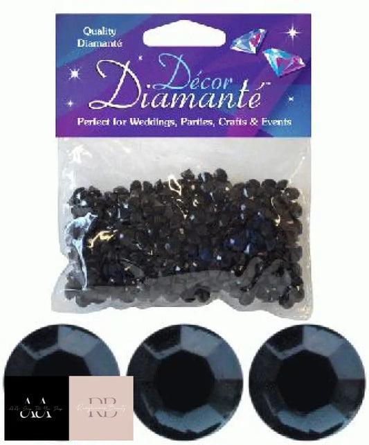 28G Of Black Diamante Table Scatters