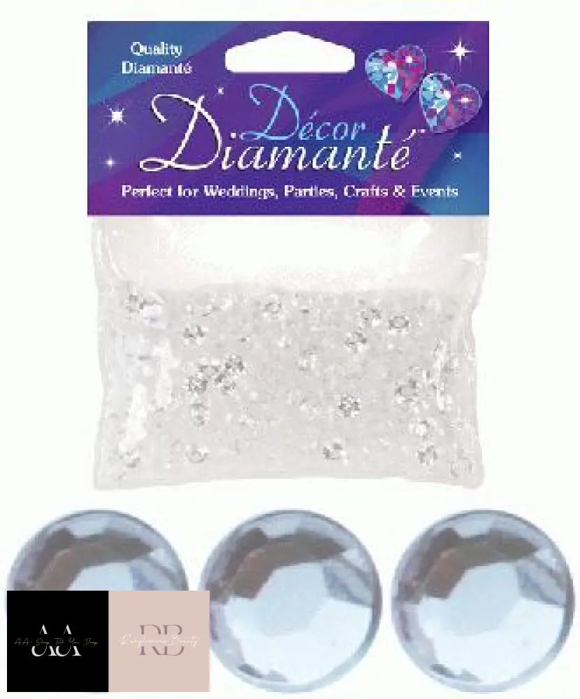 28G Of Clear Diamante Table Scatters