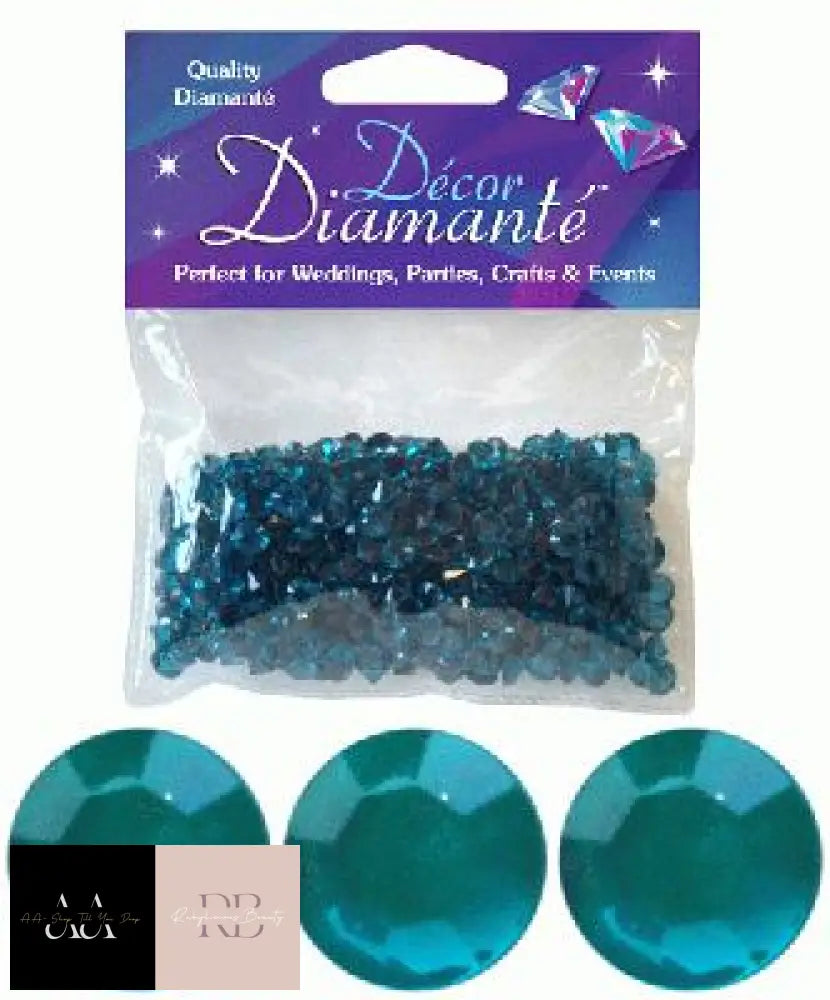 28G Of Jade Diamante Table Scatters