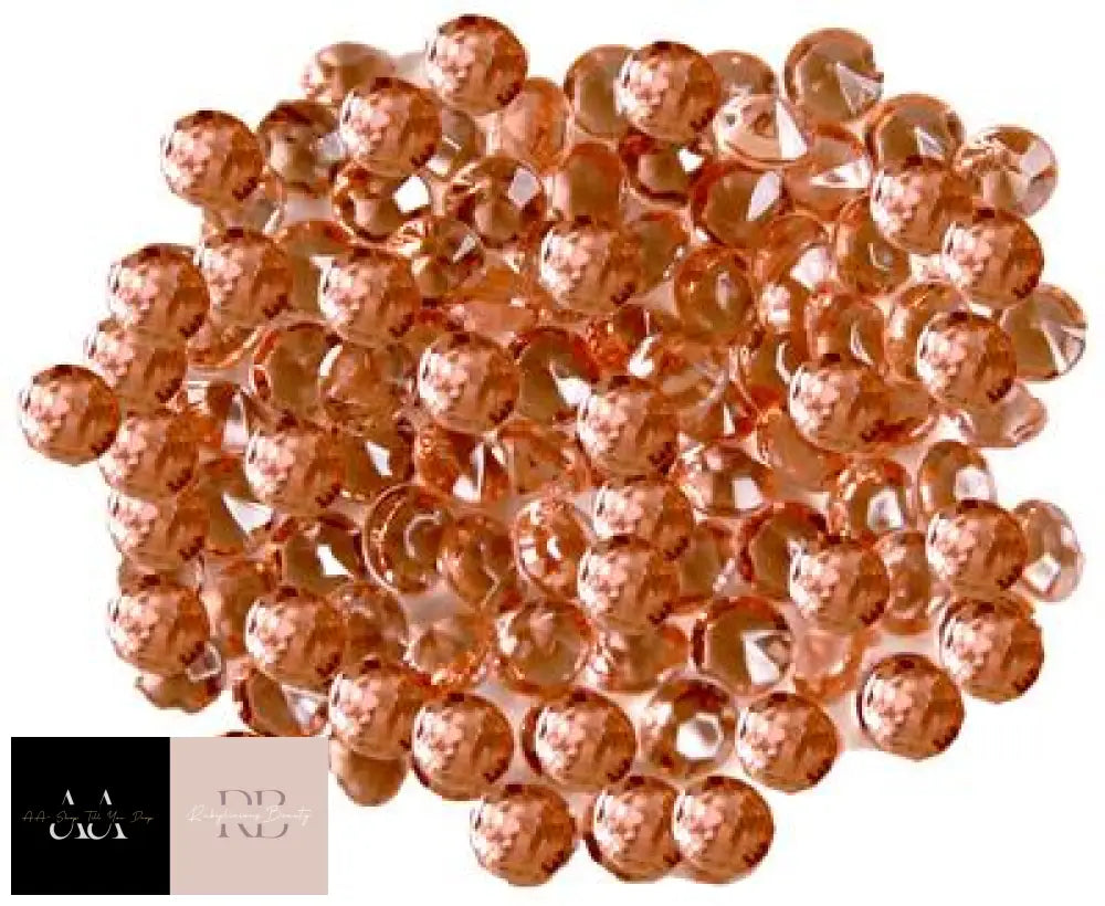 28G Of Rose Gold Diamante Table Scatters