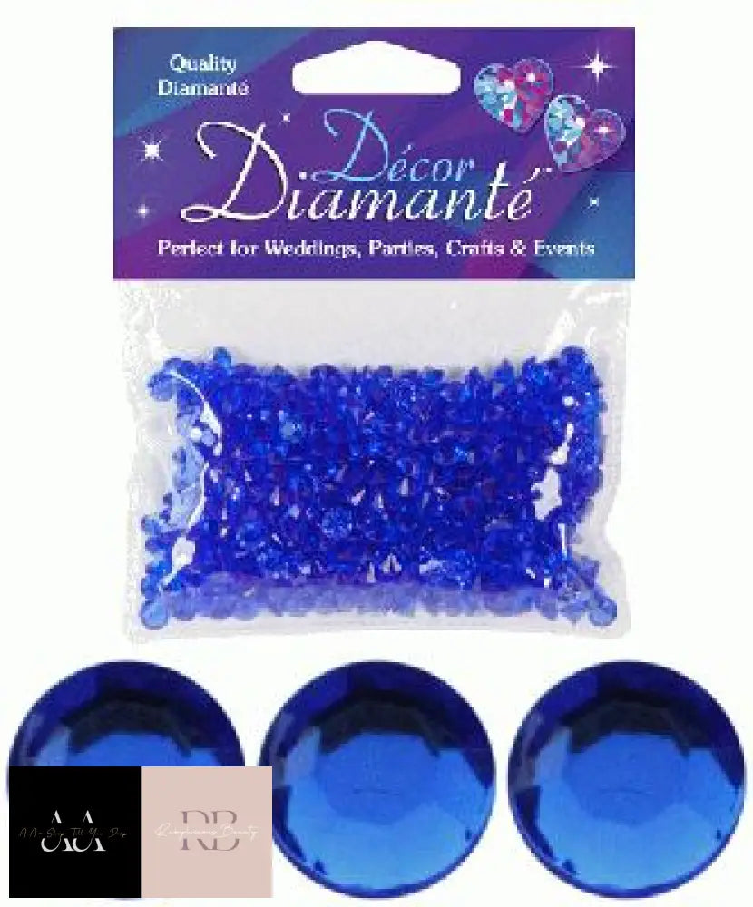 28G Of Sapphire Blue Diamante Table Scatters