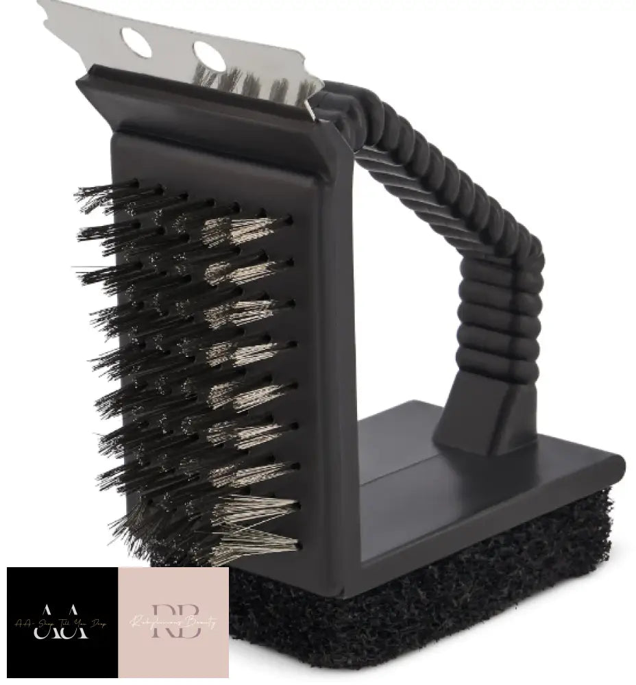 3-In-1 Grill Brush - Black 13Cm