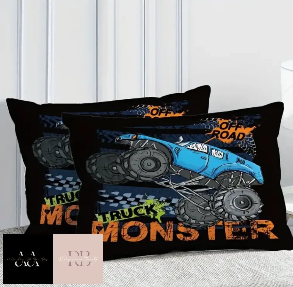 3Pcs Monster Truck Duvet Cover