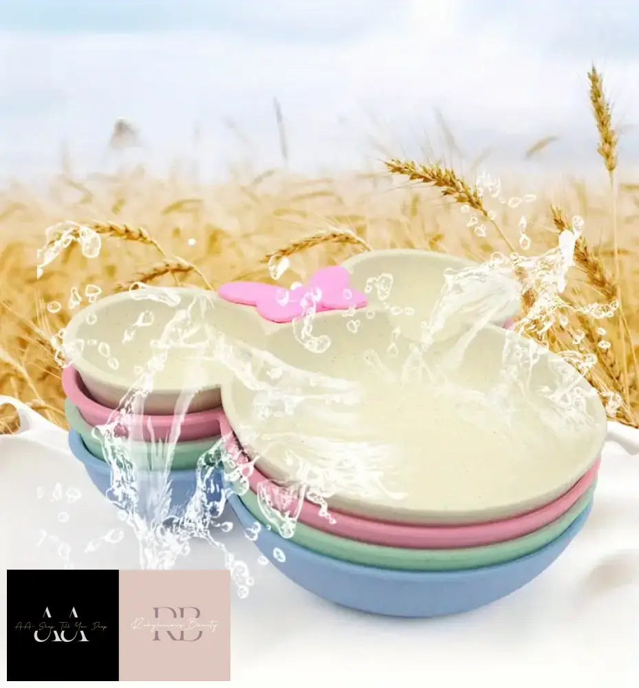 3Pcs/Set Minnie Butterfly Bowl Set