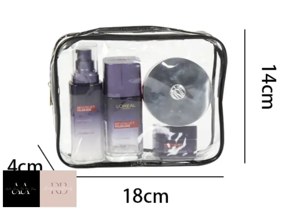 3Pcs Set Transparent Pvc Toiletry Bags