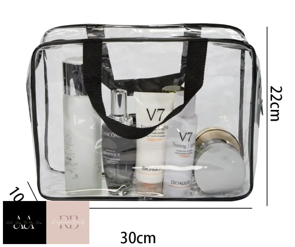 3Pcs Set Transparent Pvc Toiletry Bags