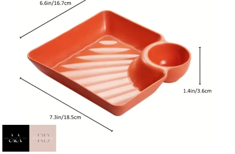 4 Plastic Platter Snack Plates Set