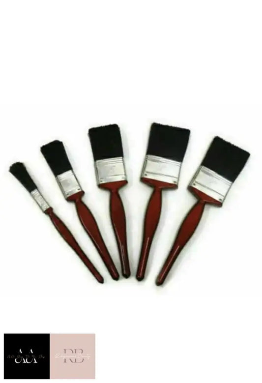 5 Pack Durable Fine Paint Brush Set