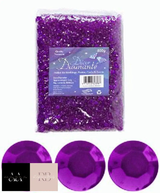 500G Diamante Crystals 6Mm - Amethyst