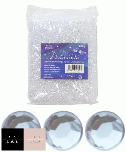 500G Diamante Crystals 6Mm - Clear