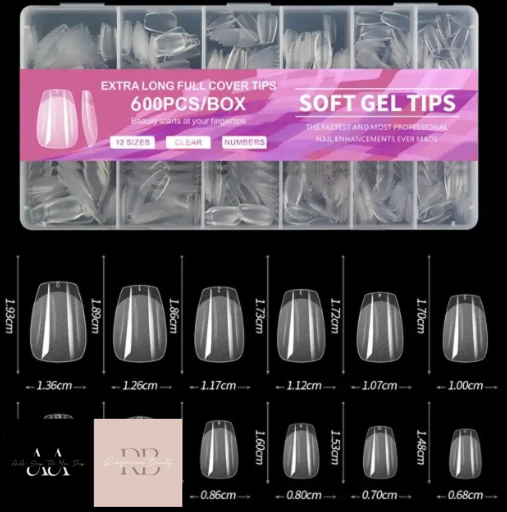 600Pcs Full Cover Press On Nail Tips