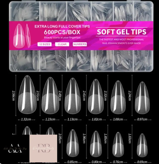 600Pcs Full Cover Press On Nail Tips