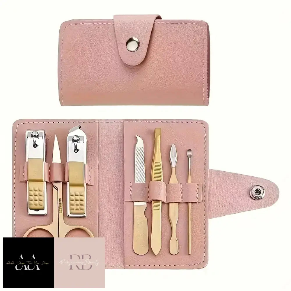 7Pcs All-In-One Nail Care Kit: Rose