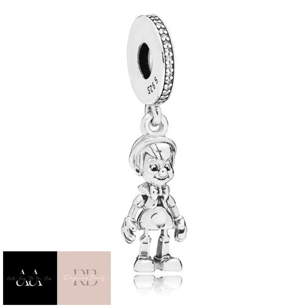 925 Solid Silver Bead Charms - Choice Of Design Pinocchio