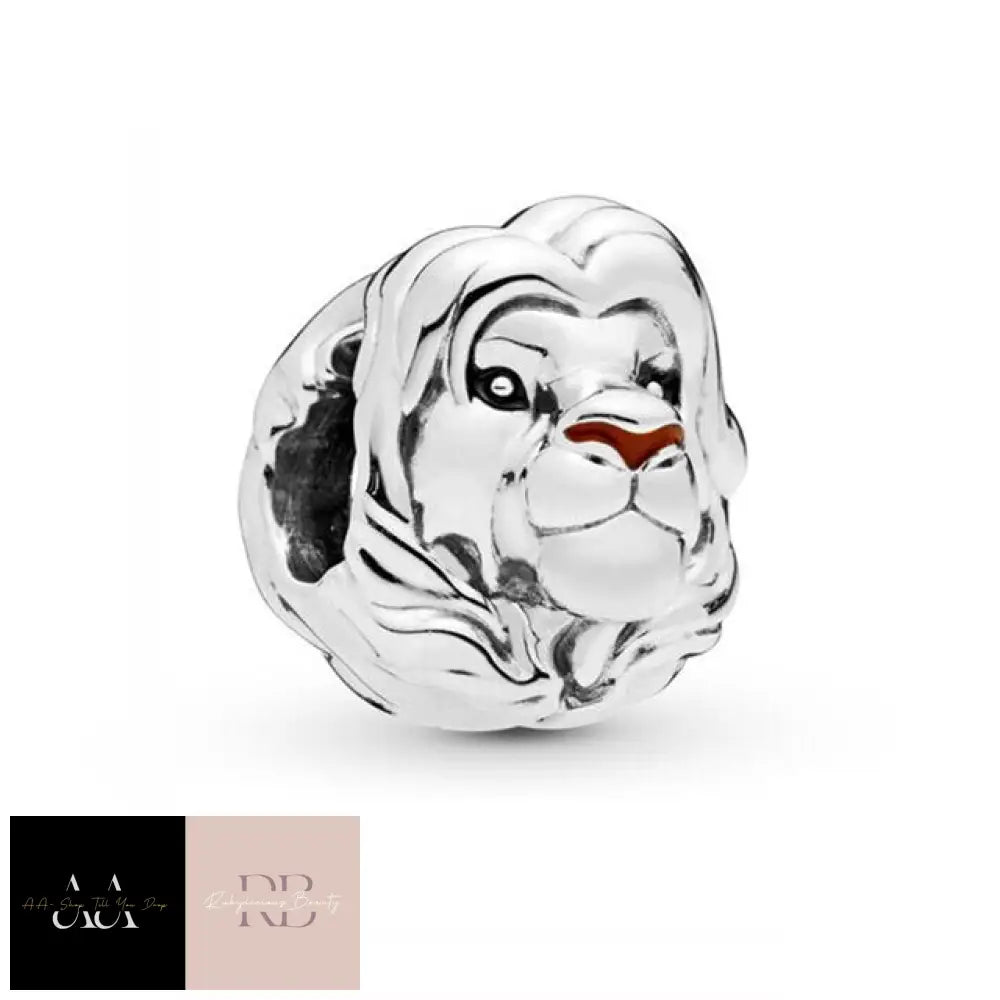 925 Solid Silver Bead Charms - Choice Of Design Silver Simba