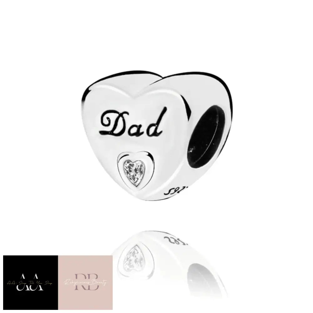 925 Sterling Silver Charms - Choice Of Design Dad