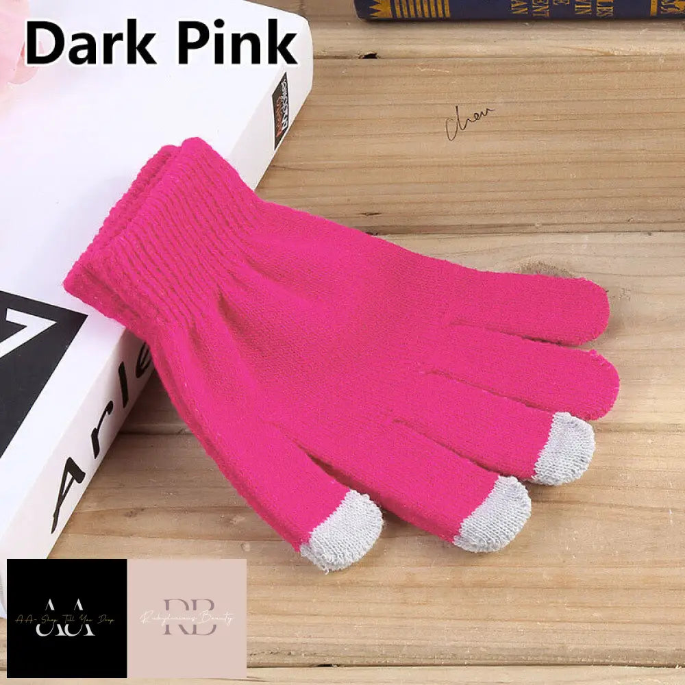 Adults Magic Gloves Stretch - Unisex One Size Choice Of Colour Dark Pink