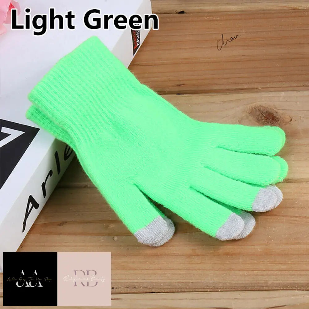 Adults Magic Gloves Stretch - Unisex One Size Choice Of Colour Light Green