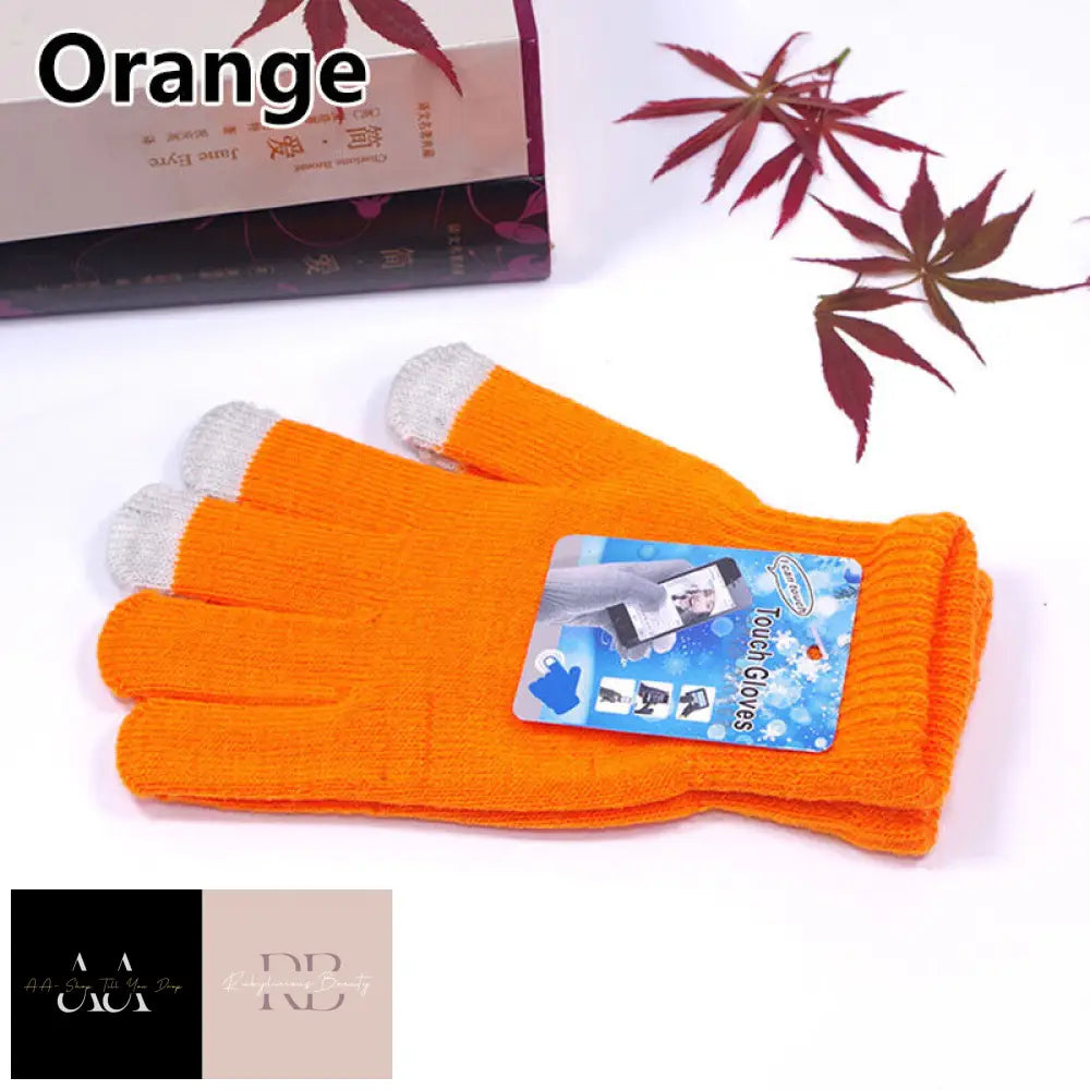 Adults Magic Gloves Stretch - Unisex One Size Choice Of Colour Orange