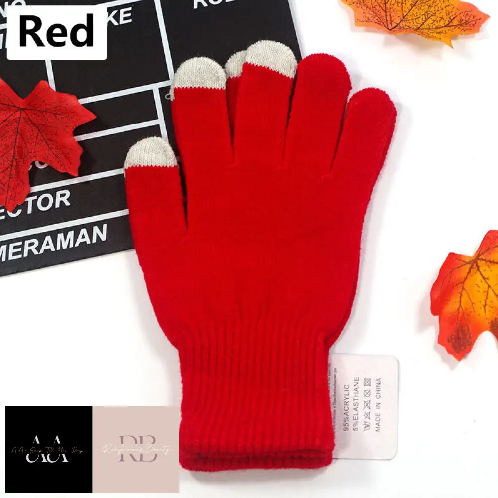 Adults Magic Gloves Stretch - Unisex One Size Choice Of Colour Red