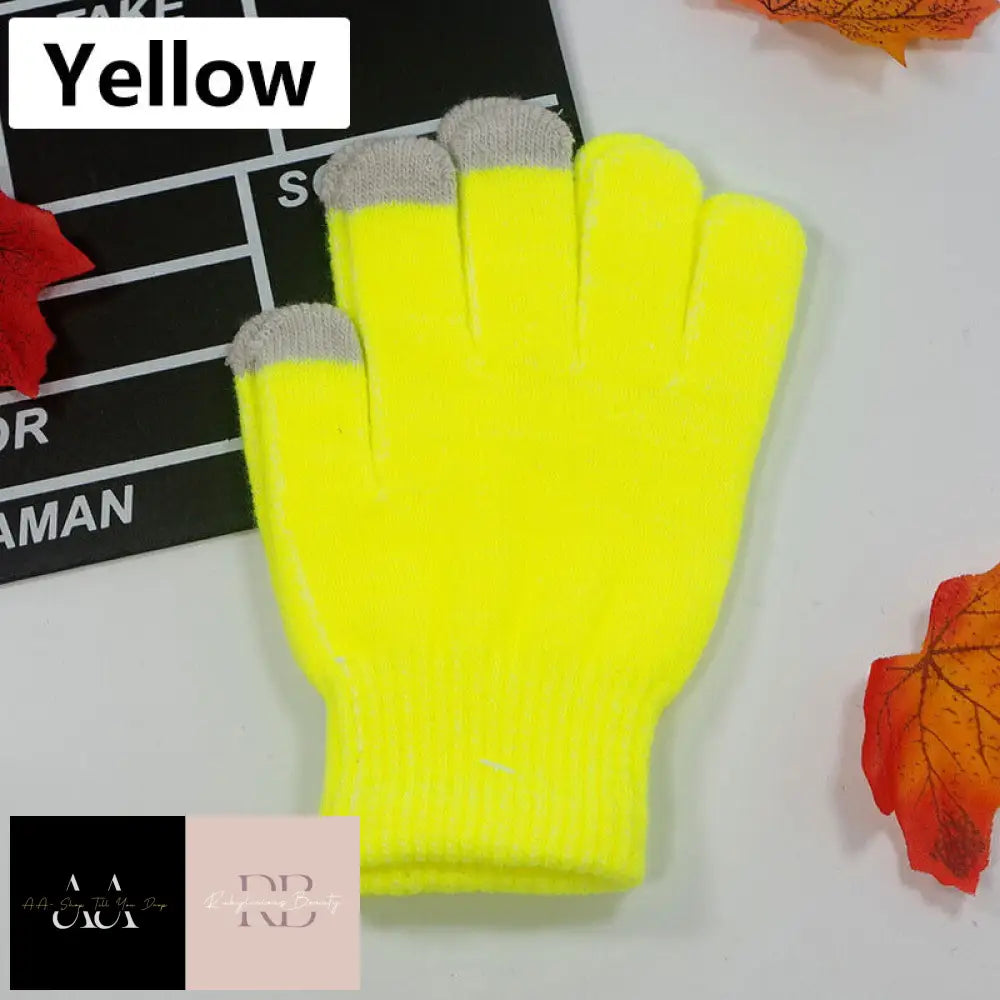 Adults Magic Gloves Stretch - Unisex One Size Choice Of Colour Yellow