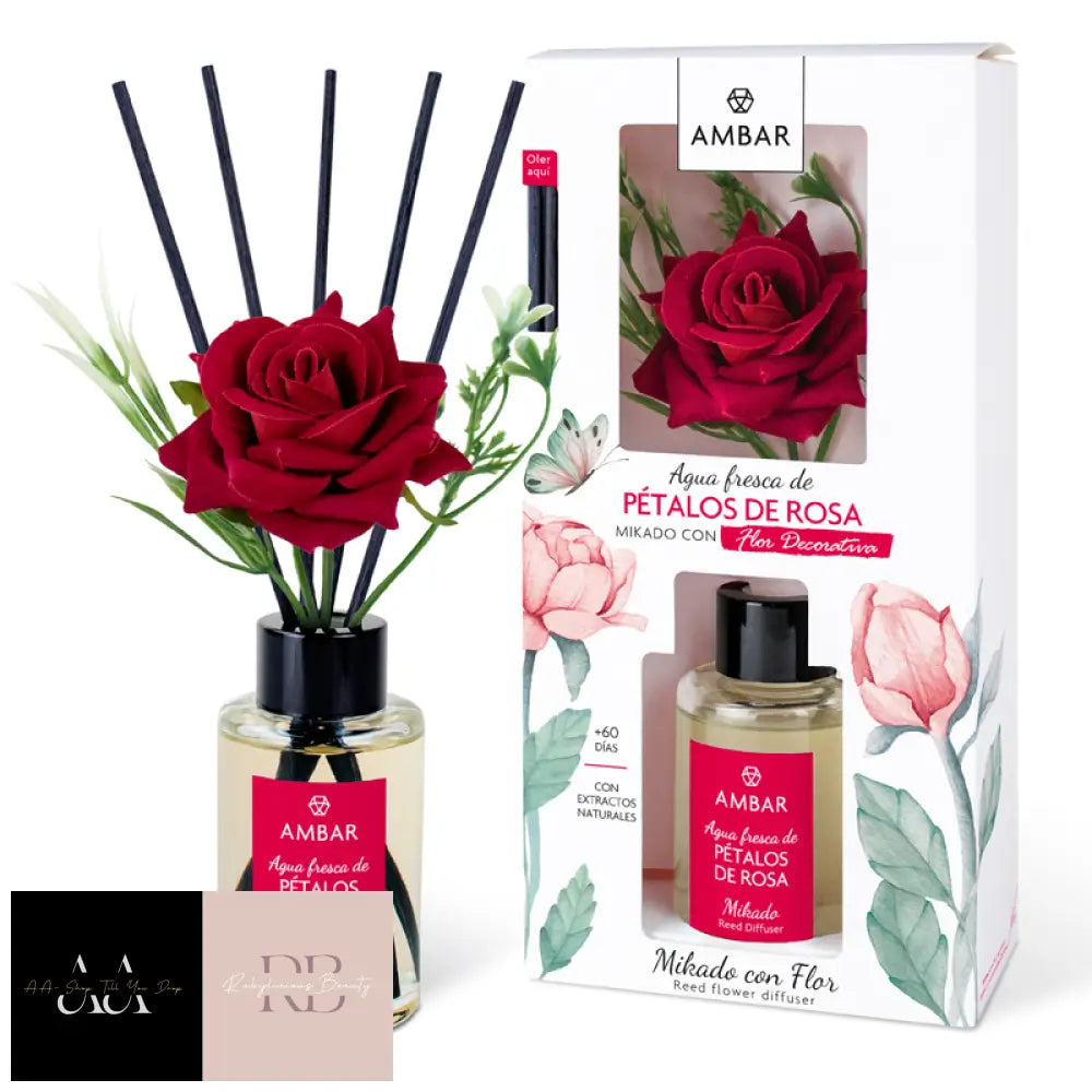 Ambar Fresh Reed Diffuser 75Ml - Rose Petals