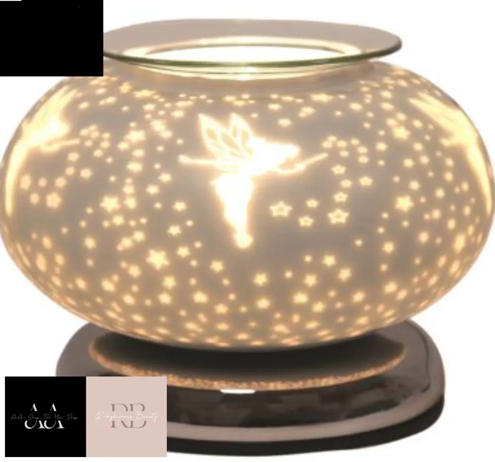 Aroma Fairy Ellipse White Satin Electric Wax Melt Warmer