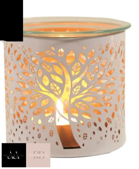 Aroma White Tree Of Life Jar Sleeve & Wax Melt Warmer