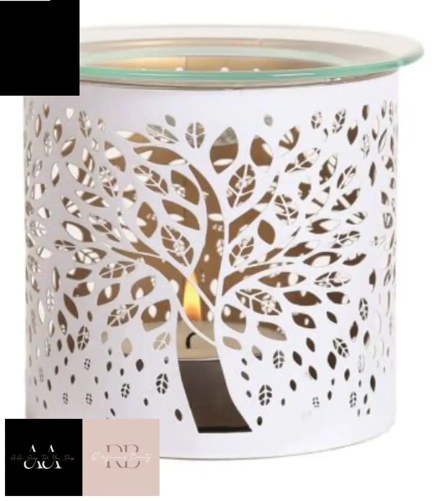 Aroma White Tree Of Life Jar Sleeve & Wax Melt Warmer