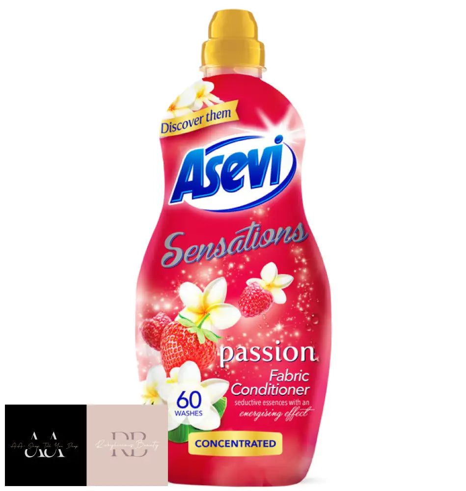 Asevi Concentrated Fabric Softener Sensations Strawberry Passion 60 Wash)