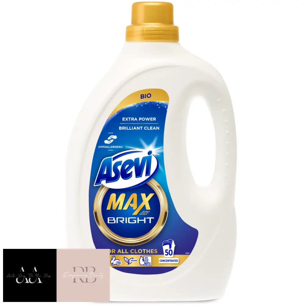 Asevi Laundry Detergent Wash Gel Max Bright Bio Hypoallergenic 50