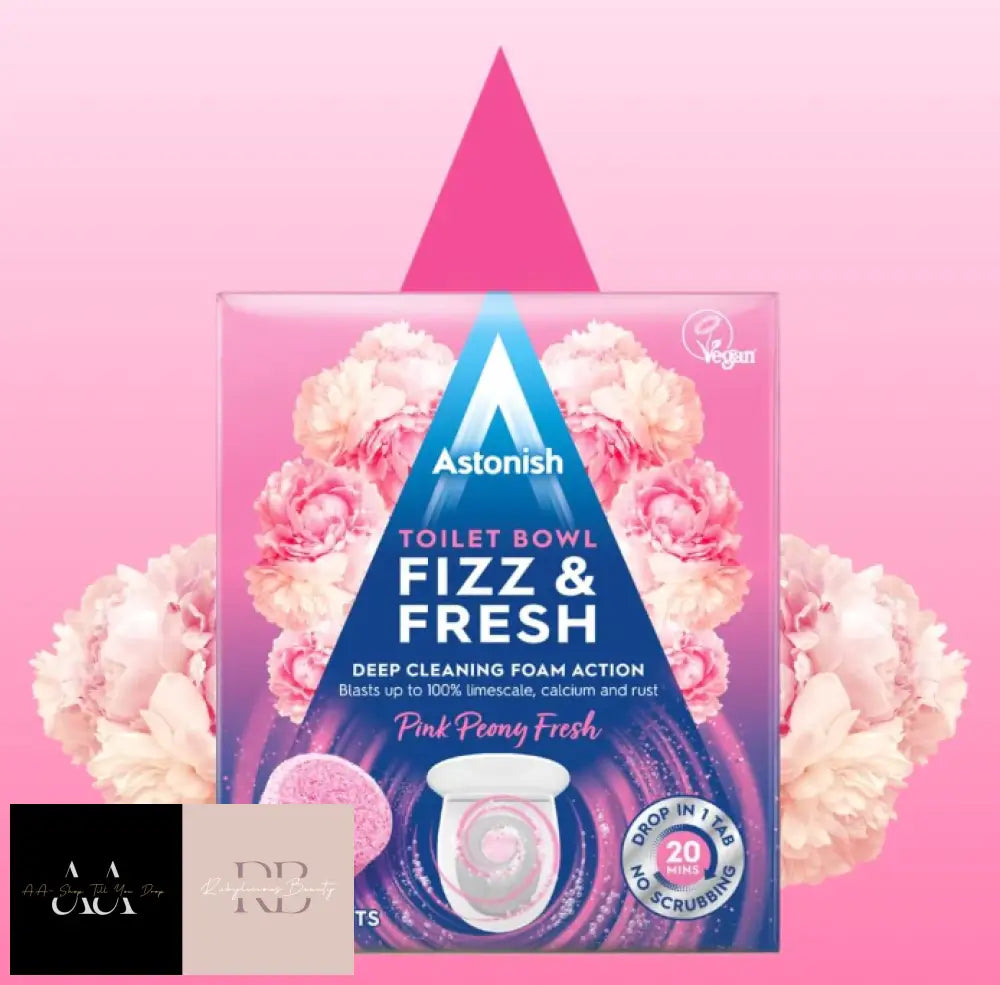 Astonish Toilet Bowl Fizz & Fresh Tabs Pink Peony