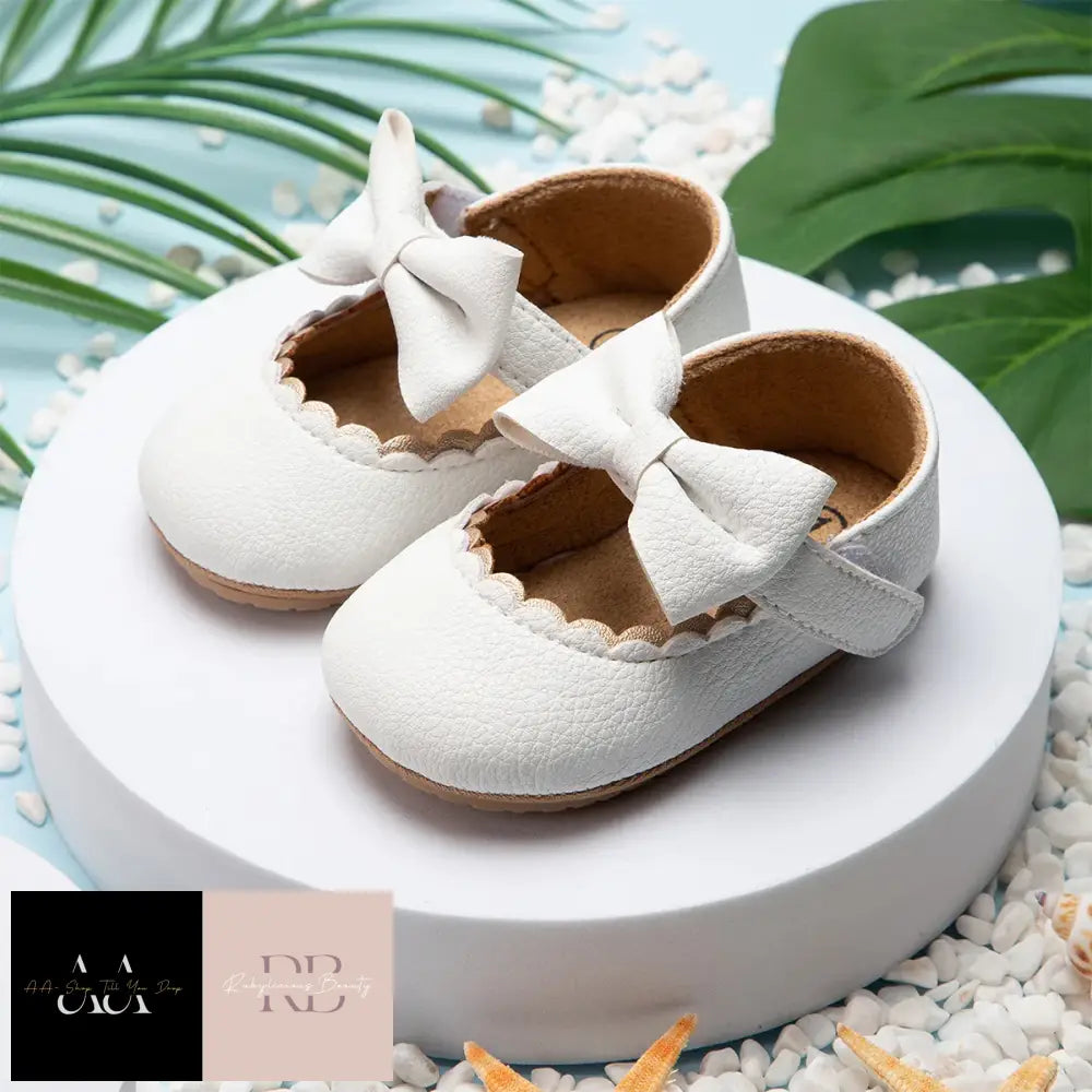 Baby Casual Shoes - Non-Slip Rubber Soft-Sole (0-18Month) White / 0-3