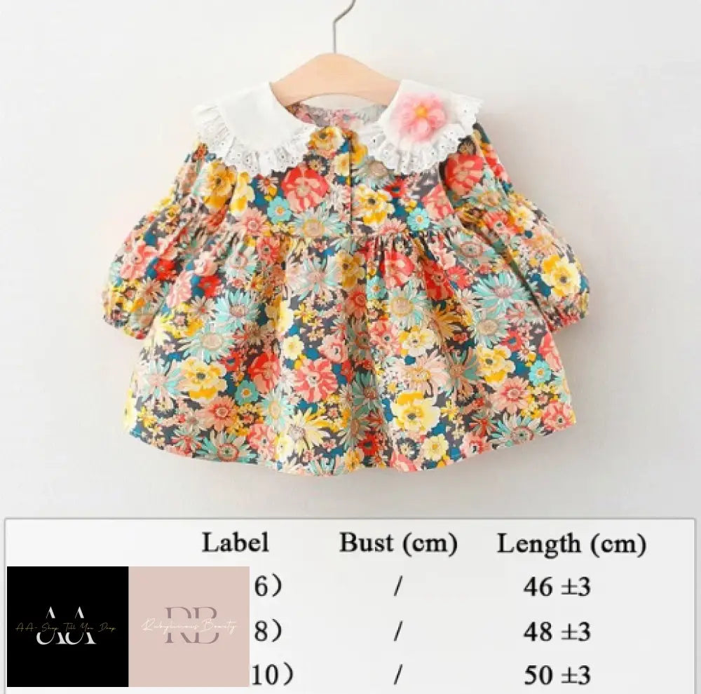 Baby Girl Beach Dress - Frilly Floral