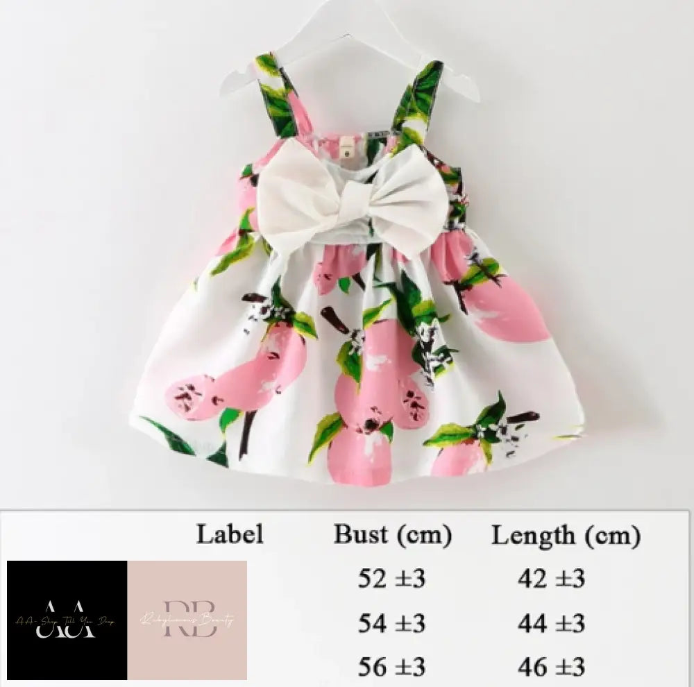 Baby Girl Beach Dress - Pink Flowers