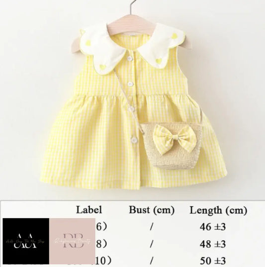 Baby Girl Beach Dress - Yellow